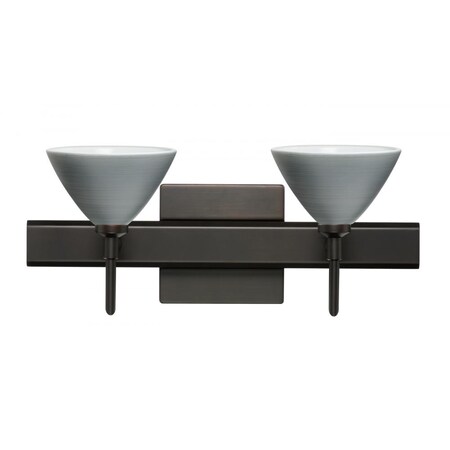 Besa Lighting Besa Wall With SQ Canopy Domi Bronze Titan 2x40W G9 2SW-1743TN-BR-SQ